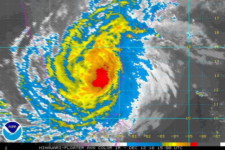 Tropical Cyclone Vardah, 15:00 UTC, December 12, 2016
