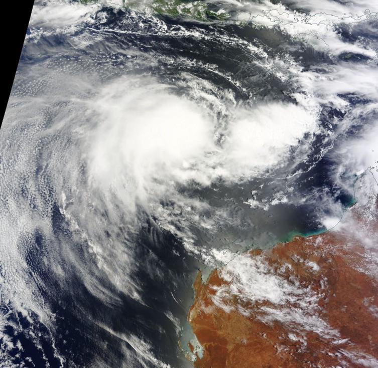 Tropical Cyclone Yvette as seen by Terra MODIS on December 21, 2016