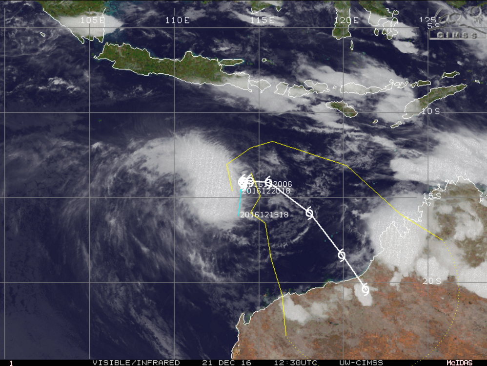 Tropical Cyclone Yvette, December 21, 2016 at 12:30 UTC