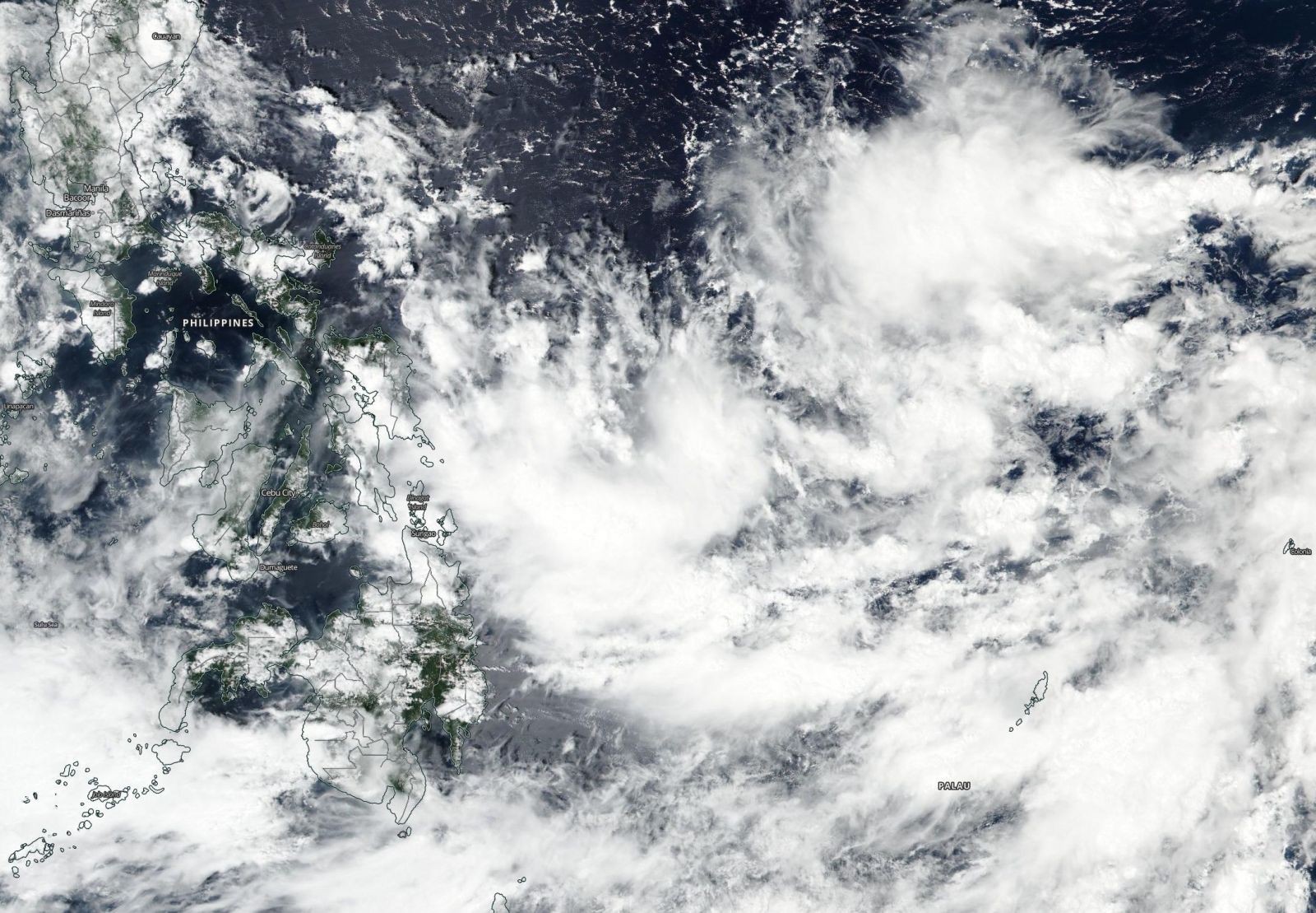 Tropical depression 24W, October 13, 2016. Image credit: NASA/Suomi NPP/VIIRS
