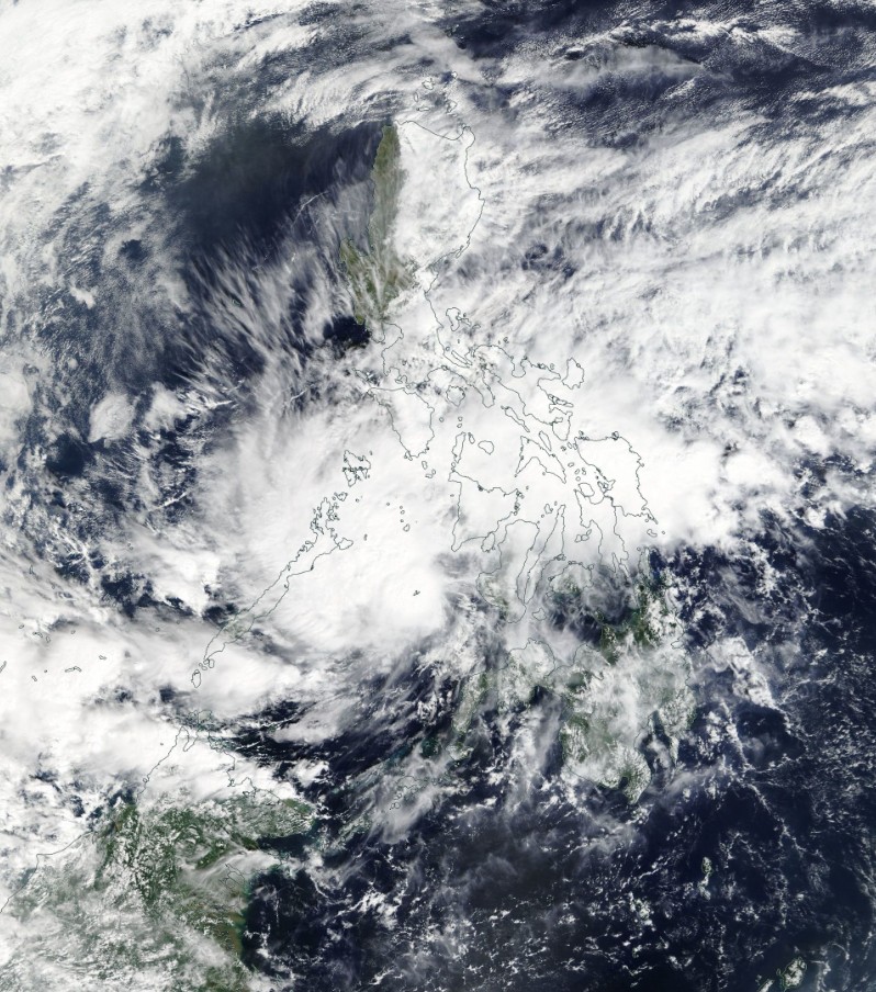 Tropical Depression Agaton on January 2, 2017