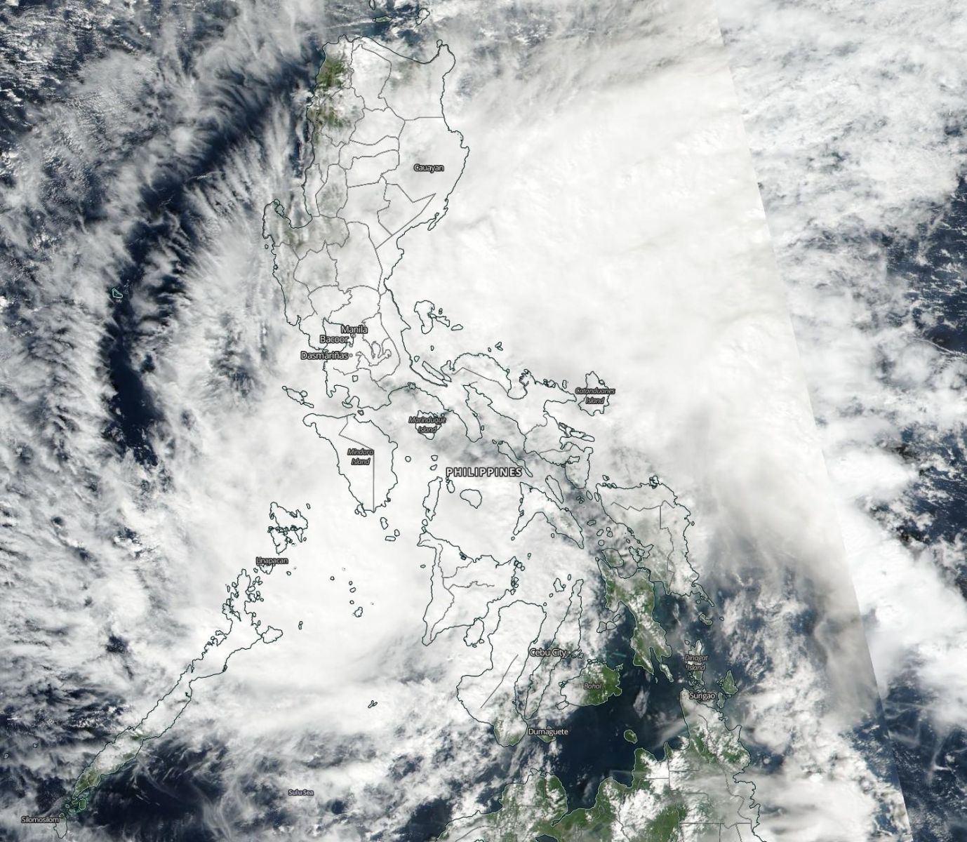 Tropical Storm Tokage over the Philippines, November 25, 2016.