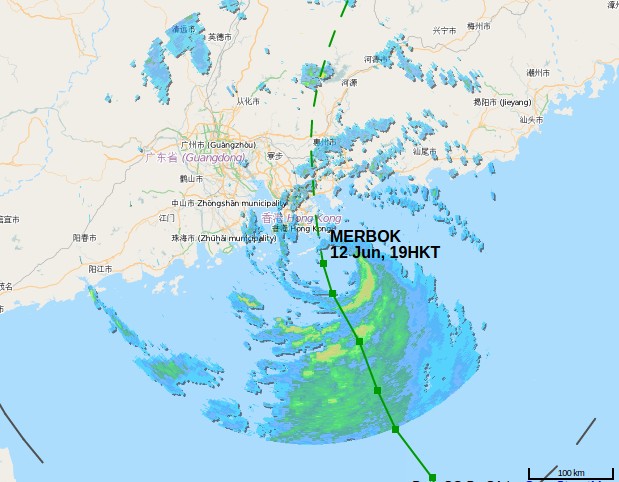 Tropical Storm Merbok radar image