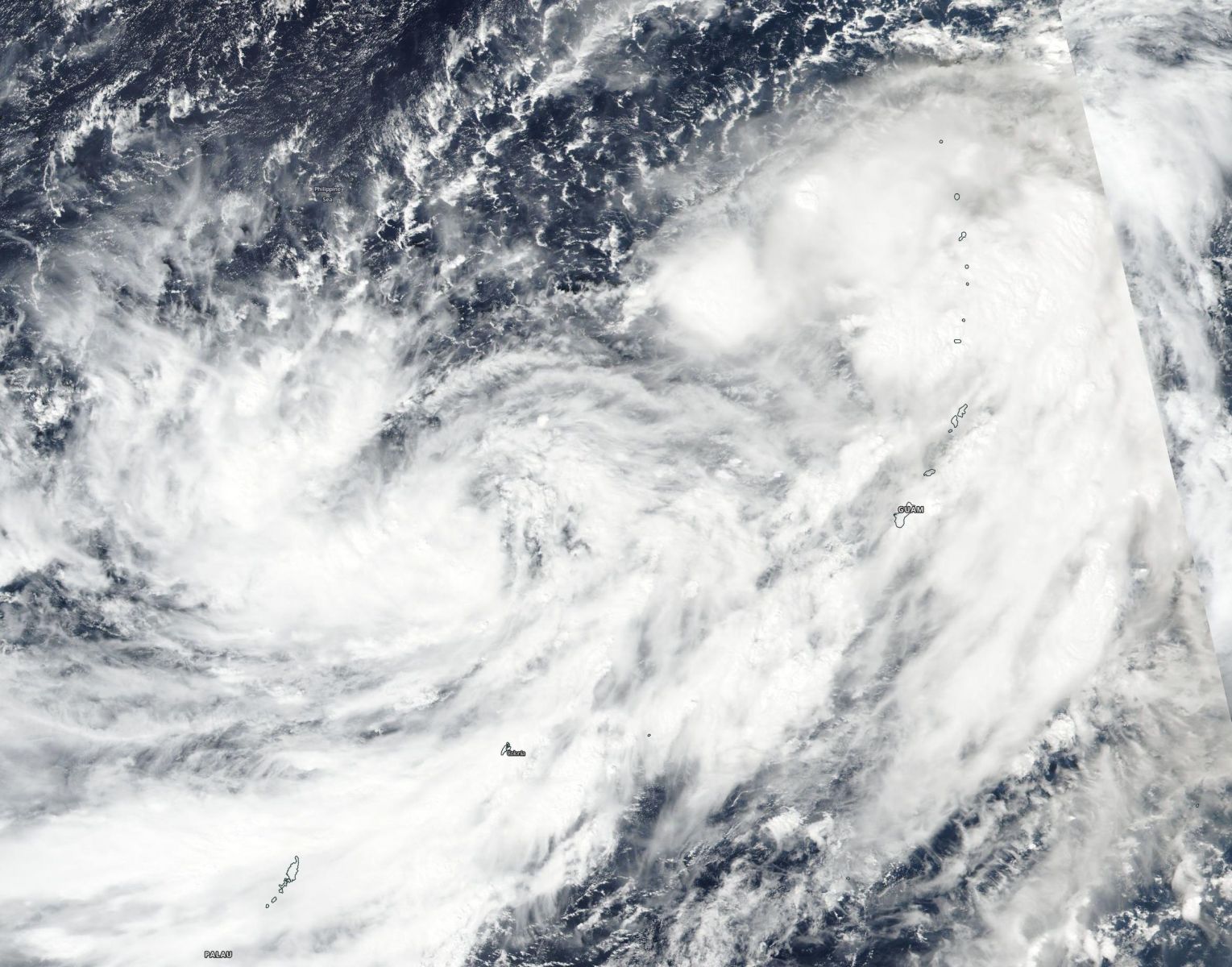 Tropical Storm Meari and Tropical Depression 99W, November 3, 2016. Image credit: NASA/Suomi NPP/VIIRS