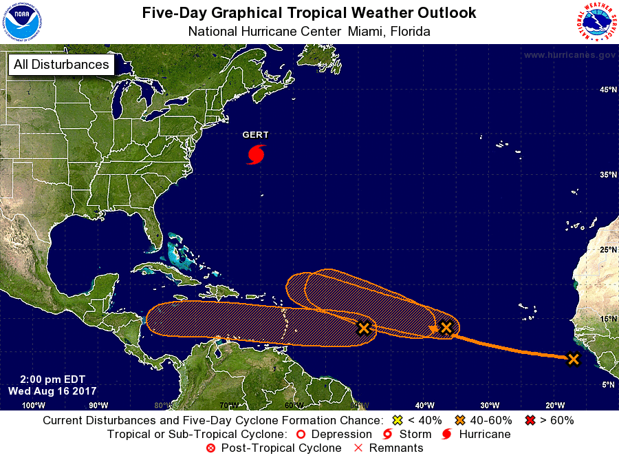 Five-day graphical tropical weather outlook