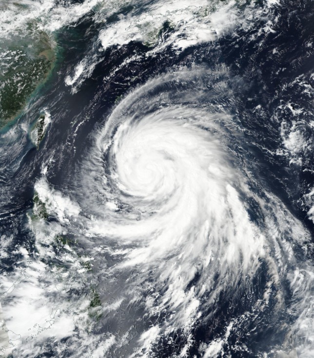 Typhoon Megi Suomi NPP VIIRS image on September 25, 2016