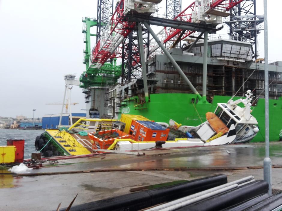 Damage at Uljanik shipyard, Croatia - November 13, 2017