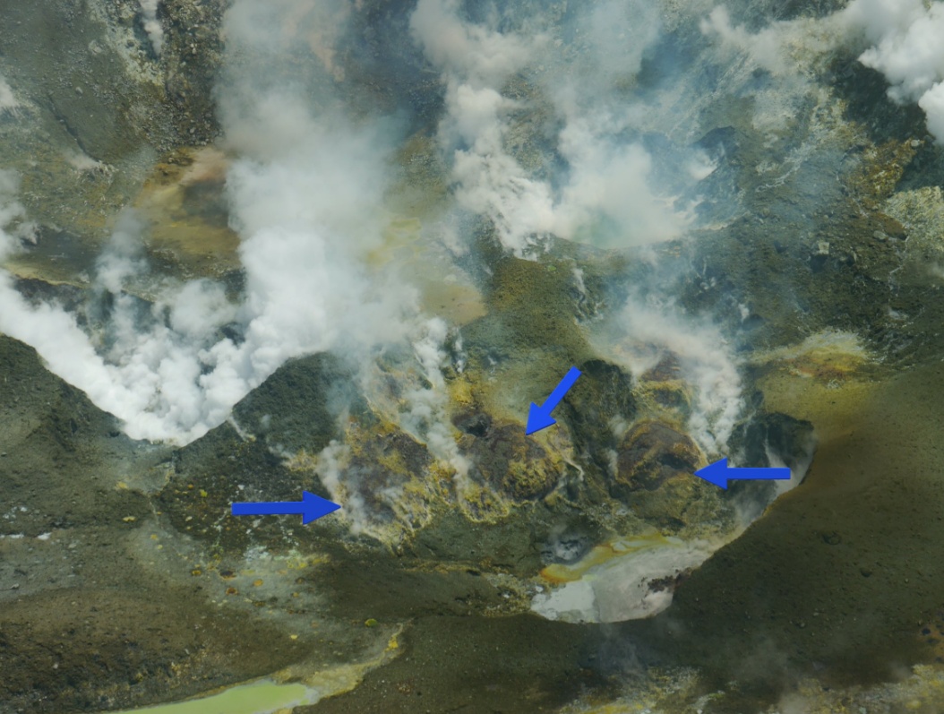 Visual observations show lava is now visible in the vents created by the December 9 eruption