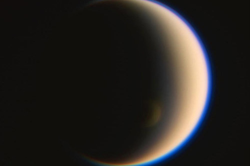 Titan’s winter polar vortex imaged by the Cassini Spacecraft’s ISS camera